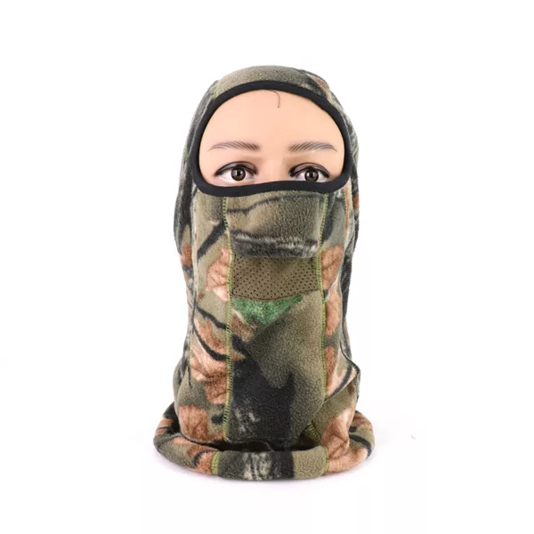 Outdoor Camping Skiing Fleece Face Balaclava Hood Camouflage Thermal Tactical Full Face Mask Tactical Cap