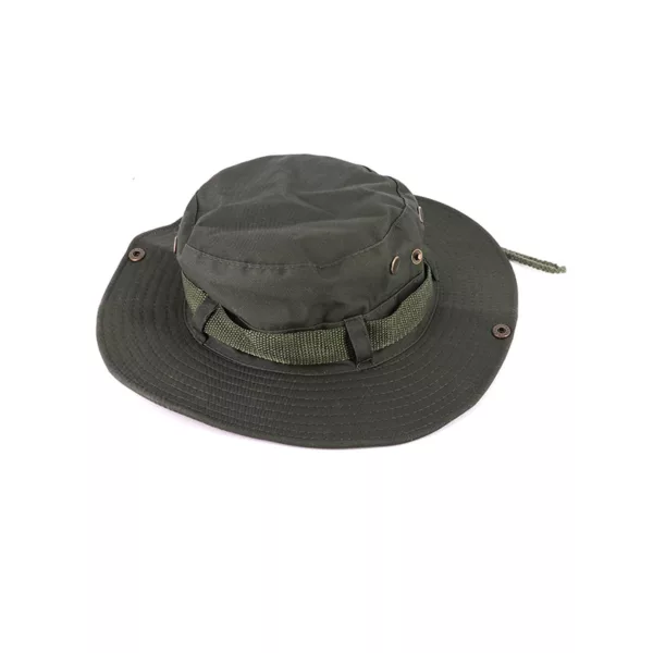 Boonie Hat OD Green Outdoor Bucket Hats Sun Protective Fishing Safari Sun Hat Tactical Cap - Image 6