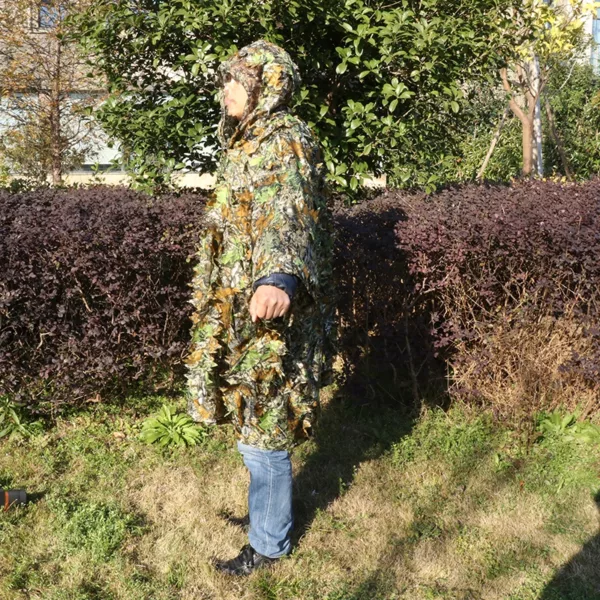 3D Leaves CS Poncho Clothing Woodland Camouflage Clothing Clothes and Pants for Hunting Shooting Wildlife Ghillie Suit - Image 3