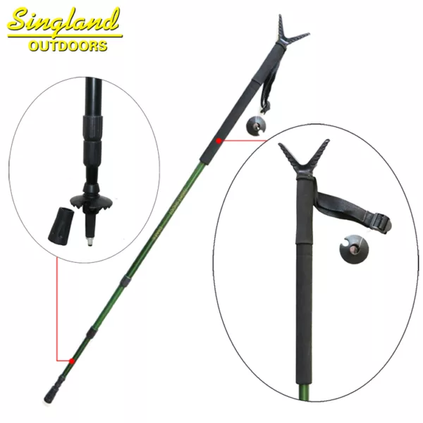 Hunting Accessory V Shaped Rotating Yoke Monopod Telescopic Shooting Stick Hunting Stick - Image 3