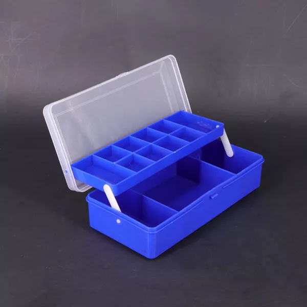 Waterproof PP Plastic Fishing Utility Box Tackle Case Outdoor Utility Folding Fishing Storage Box