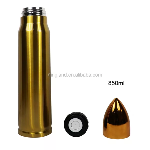 850ml Stainless Steel Vacuum Flask Bullet Shape Tumbler Thermo Bottle Vacuum Insulated Cup Travel Mug No Logo - Image 3