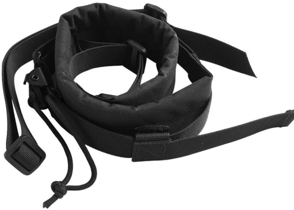 Tactical 2 Point Strap Wide Durable Shoulder Padded Strap, Length Adjustable (Black) - Image 2