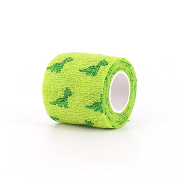 Green Dinosaur Camo Self-Clinging Non-Woven Hunting Outdoor Elastic Rolls Camo Tape 5 cm x 4.5 m - Image 2