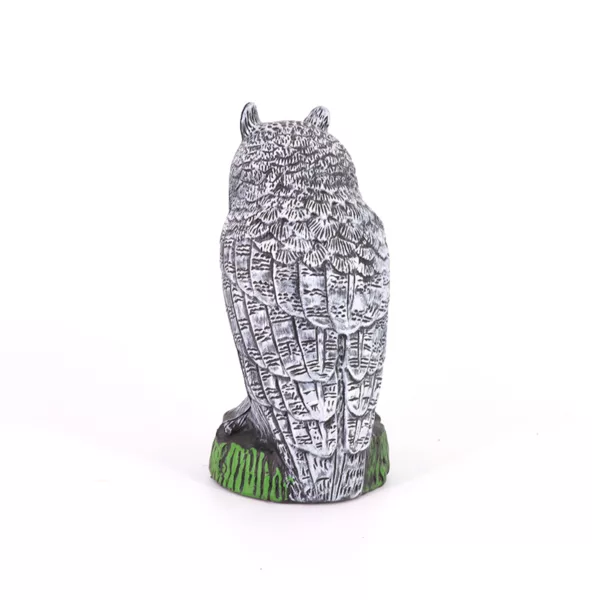 Battery Powered Owl Decoy to Scare Birds Away Owl Statues with Flashing Eyes and Scary Sound - Image 4