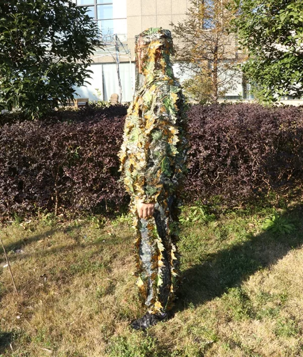 3D Leaves Woodland Camouflage Clothing Clothes and Pants for Hunting Shooting Wildlife Ghillie Suit - Image 3