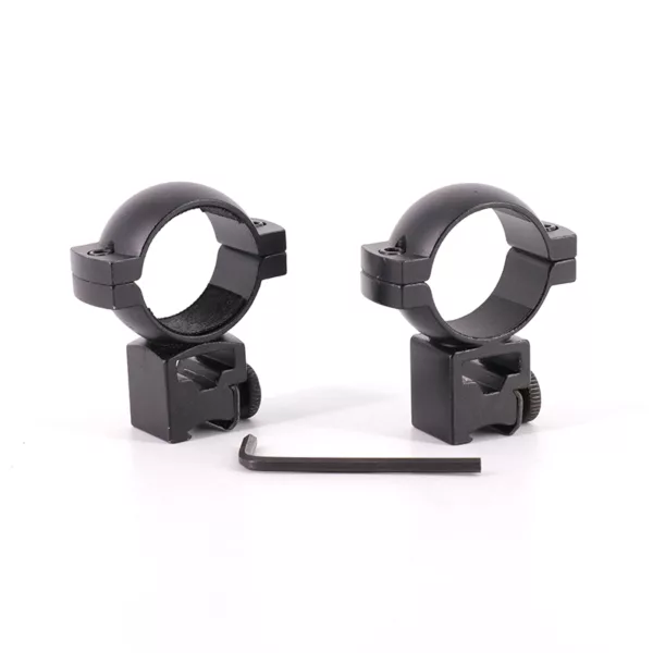 Tactical Hunting Air Gun Adjustable High Profile Picatinny 30mm Scope Rings with See Through Base - Image 2