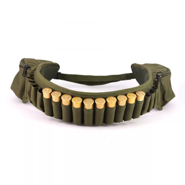 Hot Sell Outdoor Shell Holder Case Bag Hold 20 Shells Belt with Two Pockets Belt - Image 4