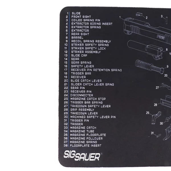 Shooting Accessories Tactical Cleaning Mat with Parts Diagram and Instructions for Use - Image 4