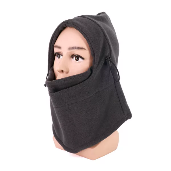 Winter Outdoors Windproof Balaclava Face Mask Fleece Hat Sport Hat With Neck Warmer - Image 3