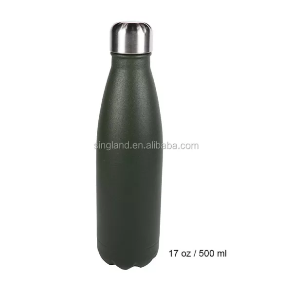 750 ml 25 Oz Stainless Steel Vacuum Insulated Cola Shape Water Bottle Matt Surface - Image 2