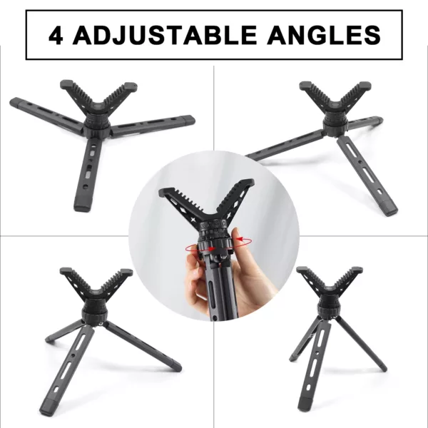 Outdoor Compact Alumminum Shooting Rest with V Yoke Tactical Tripod Hunting Hold Accessories Adjustable Camera Tripod - Image 2