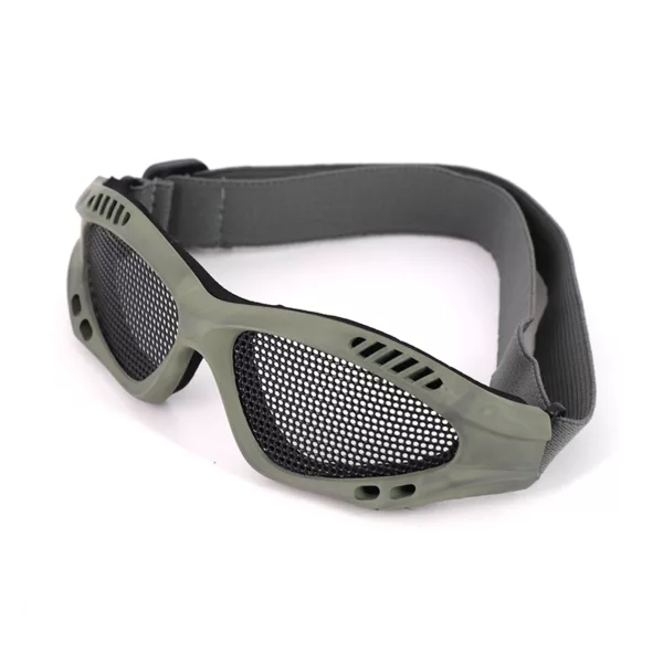 Outdoor Wire Mesh With Adjustable Strap Steel Mesh Tactical Glasses