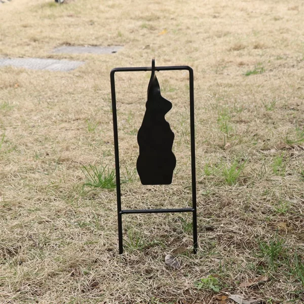 Animal Auto Reactive Reset Spinning Steel Prairie Chuck Silhouette Shooting Rabbit Steel Target - Image 6