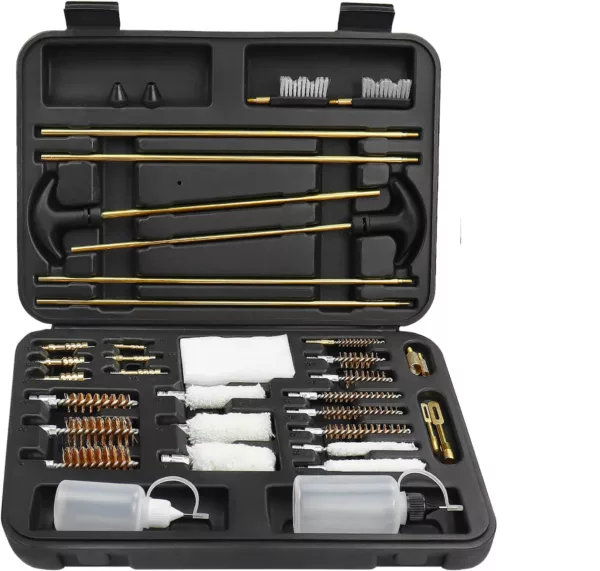 Shooting Accessories Universal Cleaning Kit  in Plastic Box Brass Rod Brushes Set Professional Cleaner Set