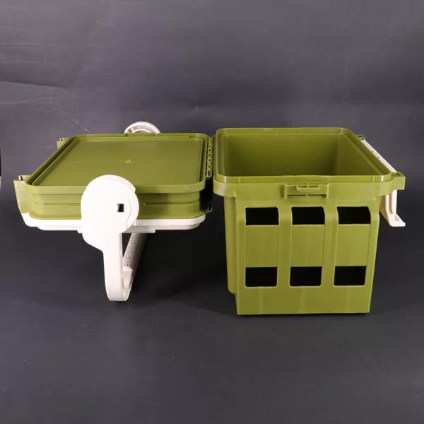 Outdoor Plastic Multifunctional Storage Box With Strap Double layers Professional Fishing Lures Hook Bait Box - Image 4