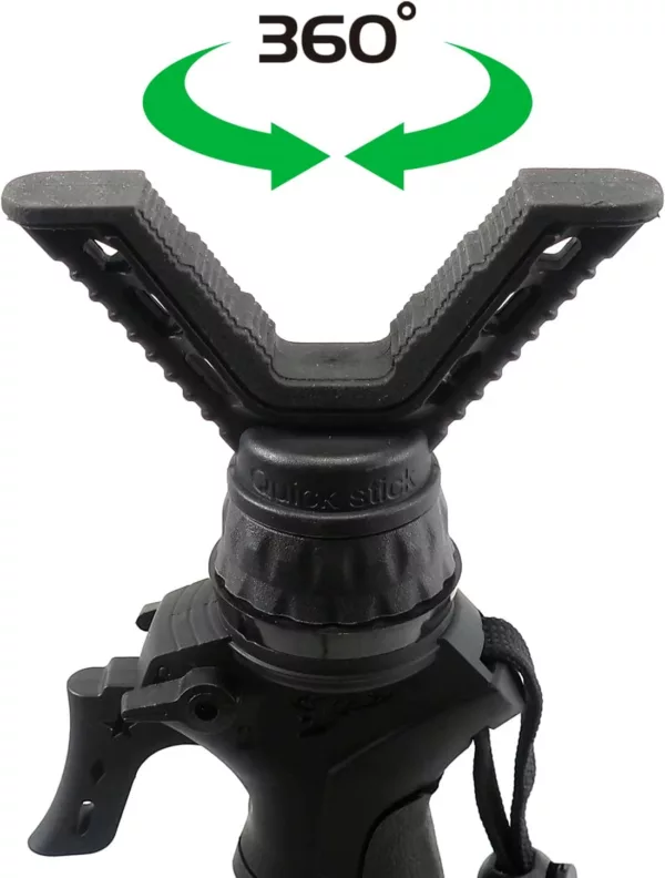 V Yoke Rest Top Mount Attachment with Camera Thread Socket for Shooting Hunting Monopod Bipod Tripod - Image 4