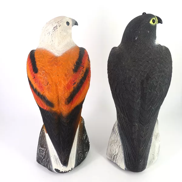 Yellow and Black  Falcon Realistic Bird Figurines Outdoor Hunting Accessories Garden Supplies Scarecrow Lifelike Eagle Decoy - Image 6