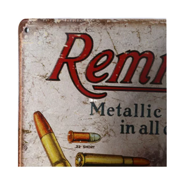 Metallic Cartridges In All Calibers For Rifles And Pistols Funny Rustic metal Tin Sign Home Wall Decor Tinplate Wall Decoration - Image 3