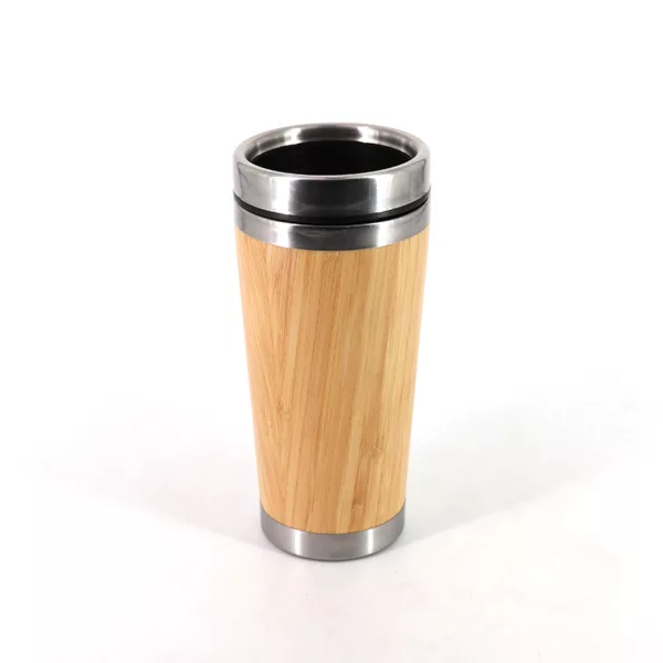 450ml Portable Lightweight Stainless Steel Ecofriendly Bamboo Cup - Image 2