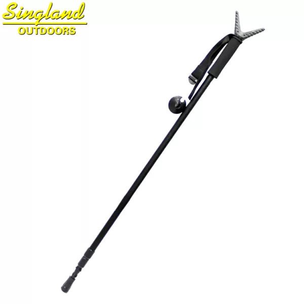 V Shaped Rotating Yoke Monopod Telescopic Shooting Stick Hunting Stick - Image 2