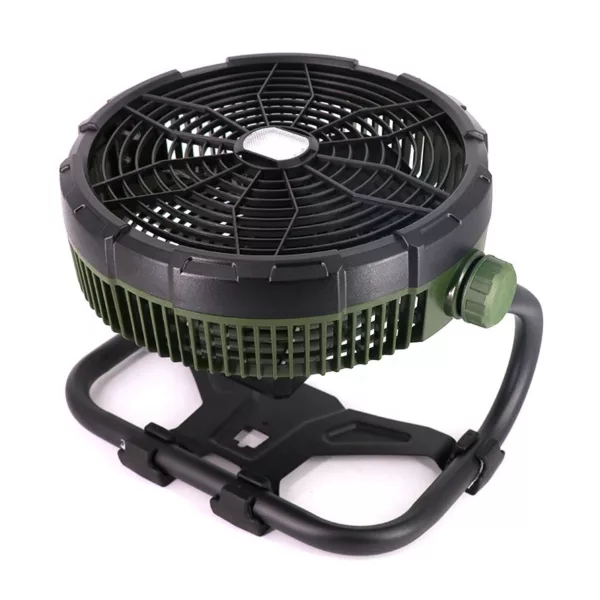 12inch Outdoor Camping Travel Office Car Portable Rechargeable USB Fan Floor Fan with Light - Image 5