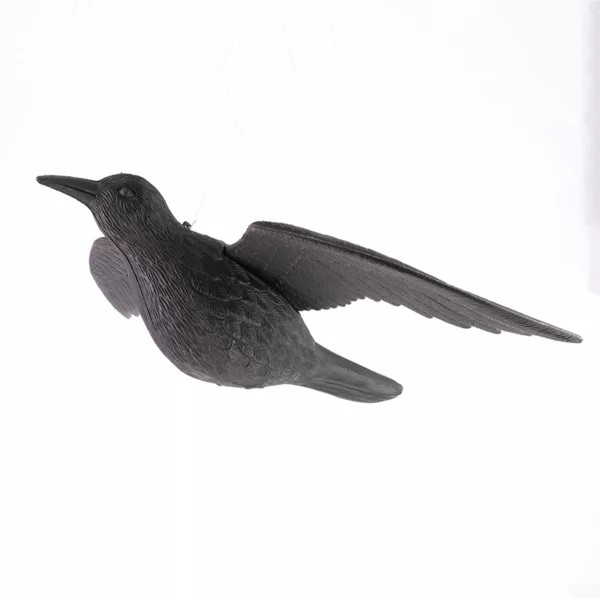 Flying Position With Angled Wings Realistic Plastic PE Material Garden Decoration Outdoor Hunting Crow Decoy - Image 2