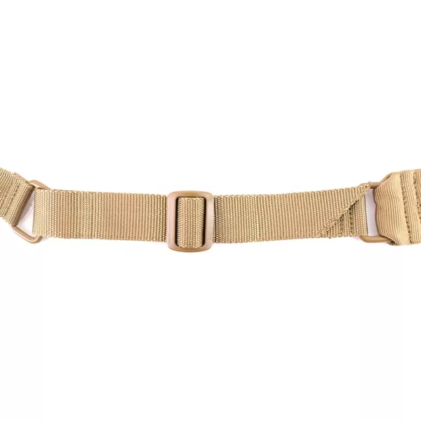 Tan Adjustable Shooting Sling Shoulder Strap Single Point Bungee Sling With Metal Hook - Image 4