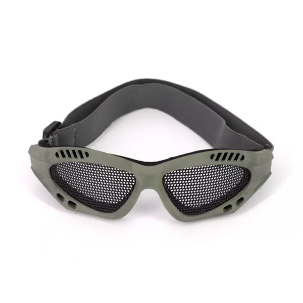 Outdoor Wire Mesh With Adjustable Strap Steel Mesh Tactical Glasses - Image 3