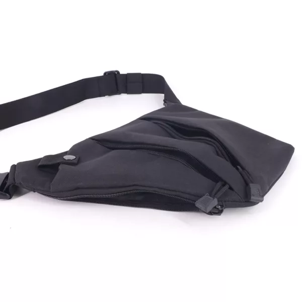 Black Multipurpose Outdoor Travel Sling Bag For Men and Women Nylon Shoulder Bag Crossbody - Image 3