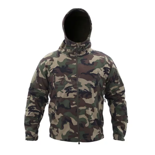 Woodland Outdoor Tactical Hunting Clothing Clothes Waterproof Windproof Fleece Lined Softshell Shark Skin Jacket