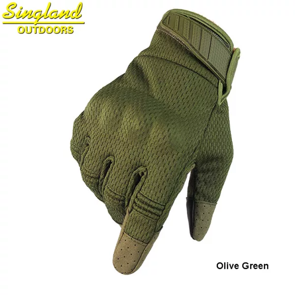 Stocked Touch Screen Airsoft  Motorcycle Driving Gloves Soft Riding Shooting Gloves Tactical Gloves Olive Green - Image 5