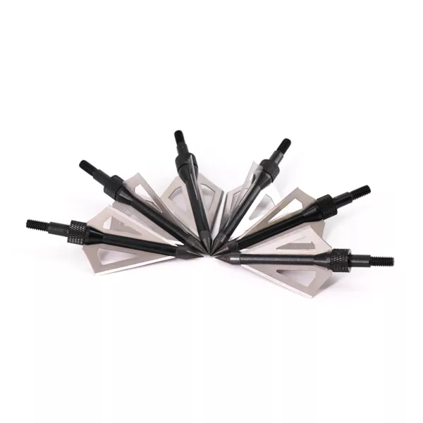 Stainless Steel Aluminum Express Quad Pro Broadhead 100 Grain Weight 6-Pack 3 Blade Hunting Archery Arrow Head - Image 6