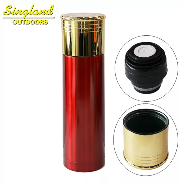 32 oz / 1000 ml 12 Gauge Shot Shell Stainless Steel Vacuum Insulate Flask Thermo Bottle - Image 2