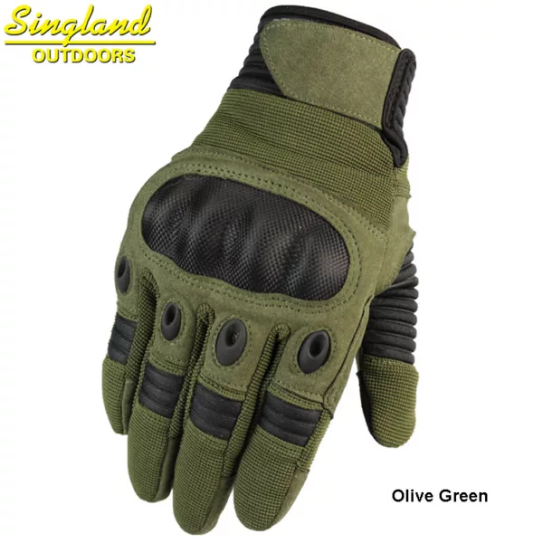 Hot selling Stocked Touch Screen Motorcycle Driving Gloves Soft Riding Gloves Olive Green