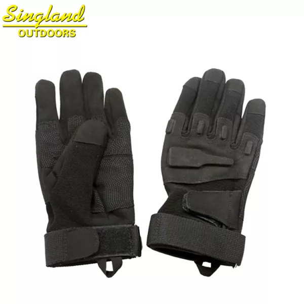 Full Finger Rubber Hard Knuckle Gloves Hunting Airsoft Paintball Combat Gloves Olive Green - Image 5