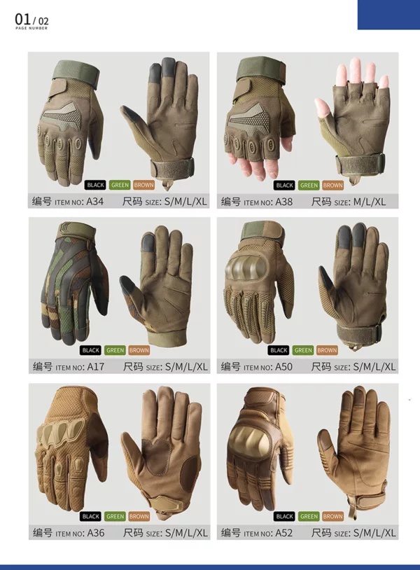 Hot selling Stocked Touch Screen Motorcycle Driving Gloves Soft Riding Gloves Olive Green - Image 6