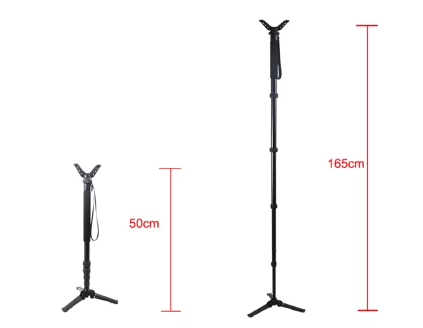 Shooting Stick including Tri-Stand Base with Ball Joint and Removeable Rotating V Shaped Yoke - Image 4