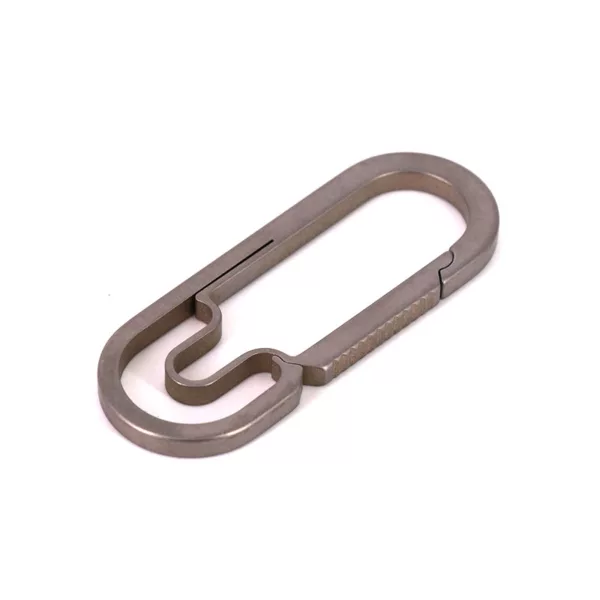 Ultralight Aviation Titanium Anti-Lost Keychain Carabiner Creative Design Keychain 26mm Titanium Key Ring - Image 5