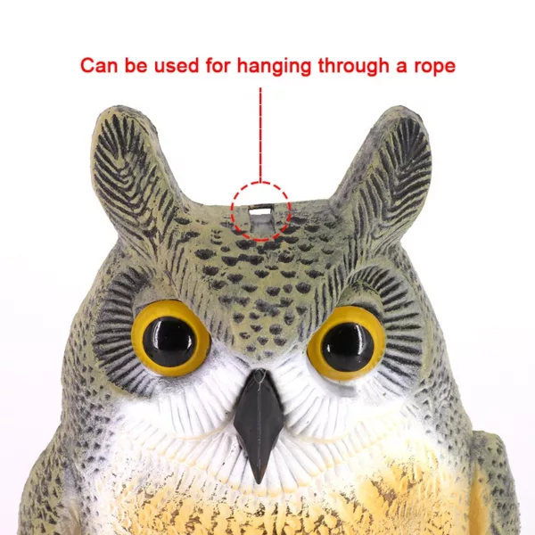 Outdoor Bird Deterrent Garden Protector PE Material Painted Garden Protector Realistic Half Shell Owl Decoy - Image 2