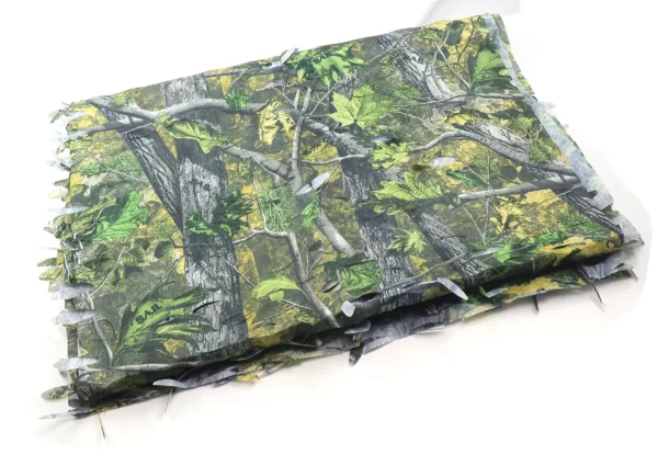 Lightweight Material Quiet Camo Leaf Blind Camouflage Netting 3D Camo Net Hunting Net 56-Inch x 12-Feet - Image 2