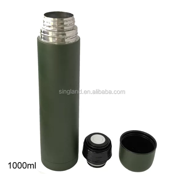 Stainless Steel Insulated Bullet Vacuum Thermo Bottle Green 350ml, 500ml, 750ml and 1000ml - Image 6