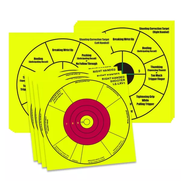 Left and Right Practice Training Self Adhesive Paper Targets 12" Bullseye Shooting Bow and Arrow Paper Target