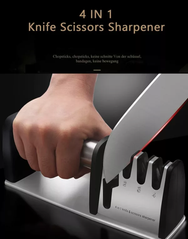 Knife Sharpening System, 2023 Singland 4 In 1 Knife Scissors Sharpener for Kitchen Sport Knives, Kitchen Shears - Image 4