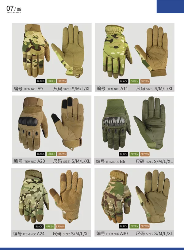 New Arrivals Driving Gloves Stocked Touch Screen Motorcycle Soft Riding Gloves Olive Green - Image 6