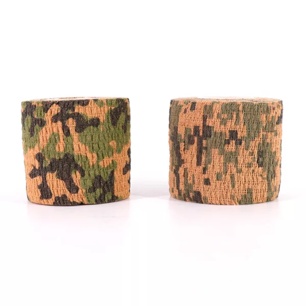 Woodland Camo Multi-Functional Self-Clinging Cotton Hunting Camo Tape 5 cm x 4.5 m - Image 5