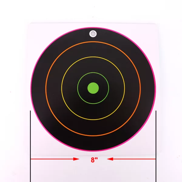 8" 10pcs Multi-Color Bull's-Eye Target Training Aim Paper Shooting Targets - Image 2