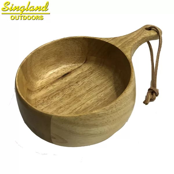 Solid Rubber Wooden Cup Outdoor Drinking Cup Solid Rubber Soup Cup Coffee Mug - Image 3