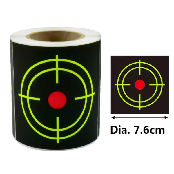 Square Paper Target Sticker 7.6cm 3inch Sticker Target 200pcs Roll Adhesive Splatter Reactive Paper Targets - Image 3