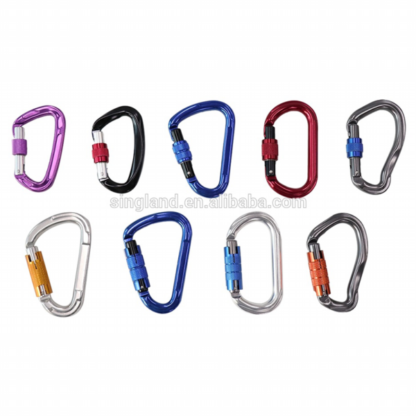 Heavy Duty 23KN Twist Lock  Ear Shape Climbing Carabiner - Image 4